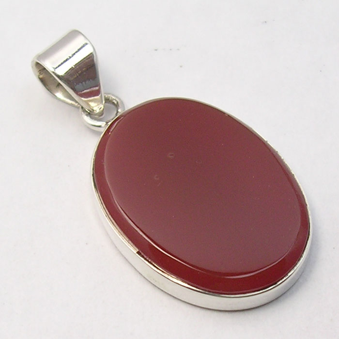 Carnelian Sterling Silver Pendant