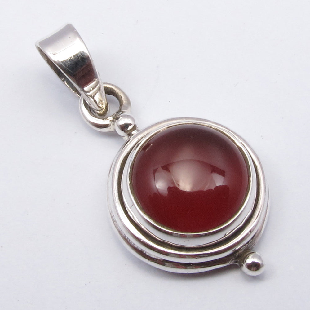 Carnelian Sterling Silver Pendant