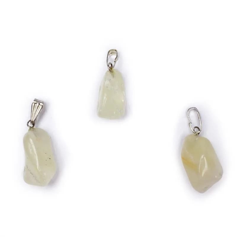 Sulfur Quartz Polished Gemstone Pendant