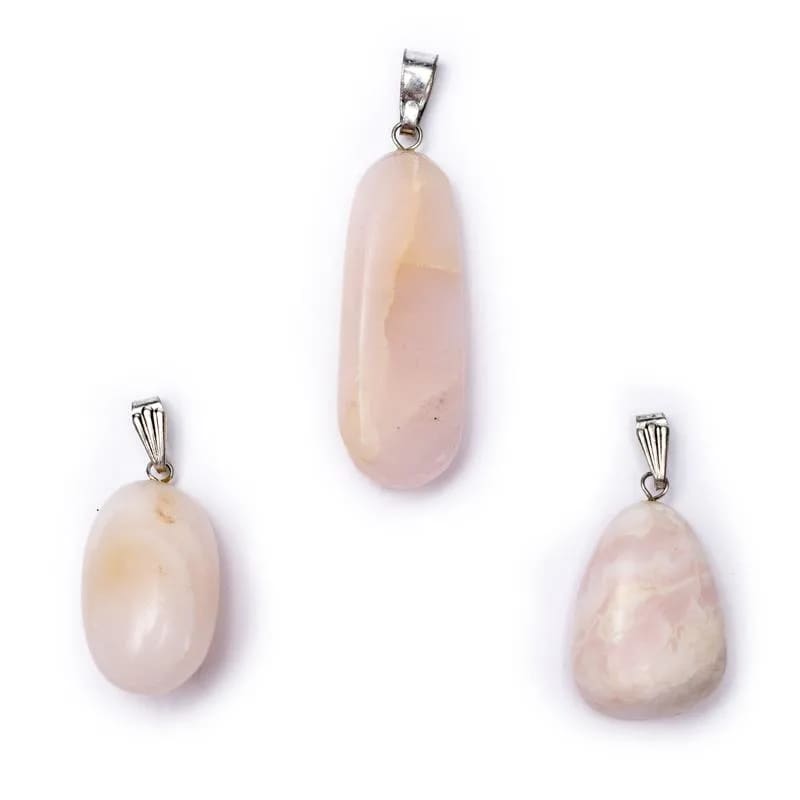 Mangano Calcite Polished Gemstone Pendant