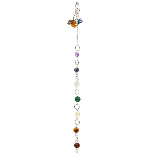 Selenite Drop Pendulum With Chakra Chain