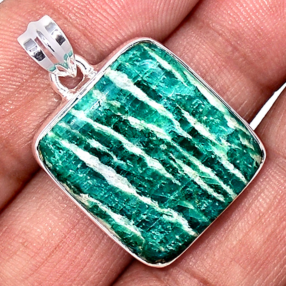 Sterling Silver Amazonite Pendant