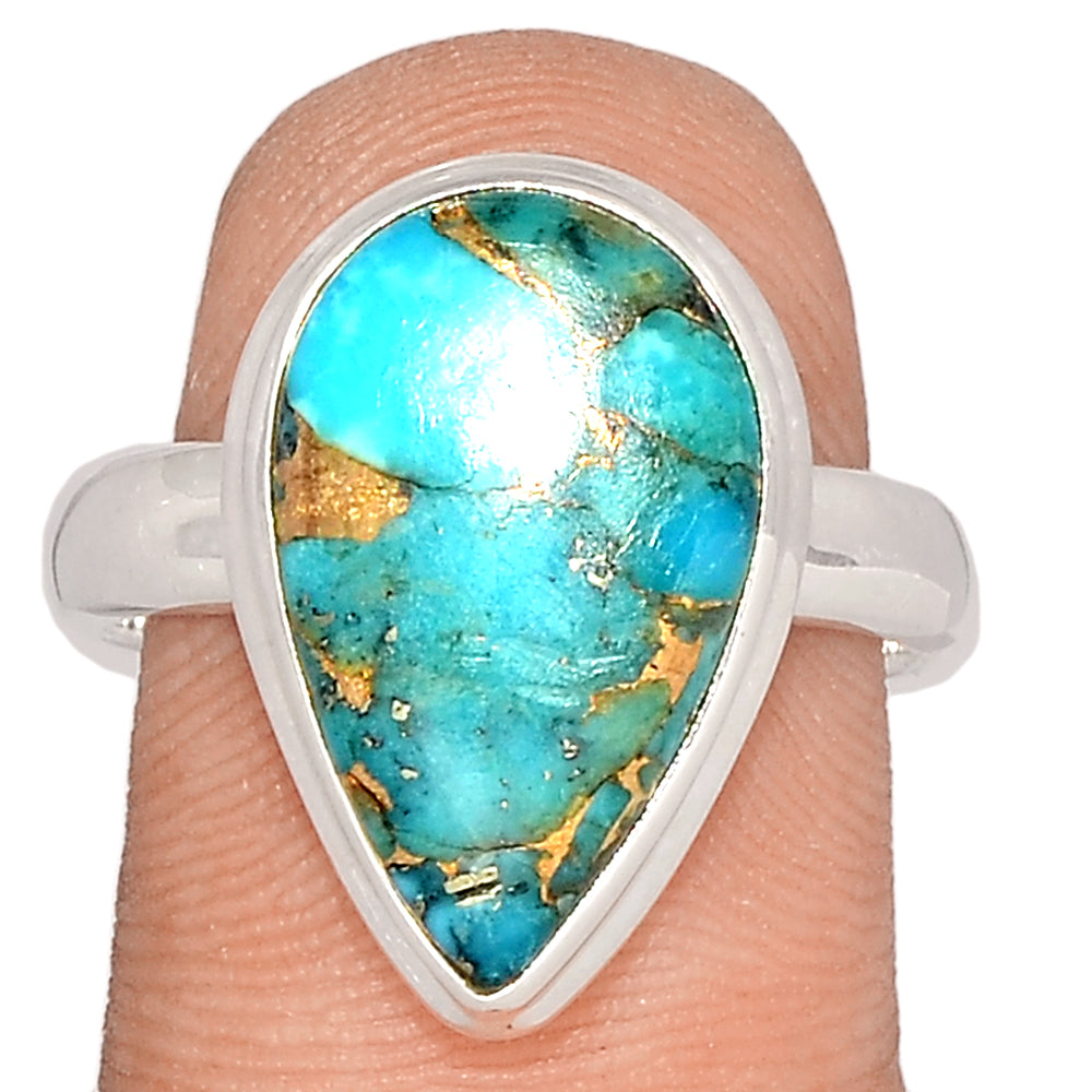 Sterling Silver Blue Copper Turquoise Ring