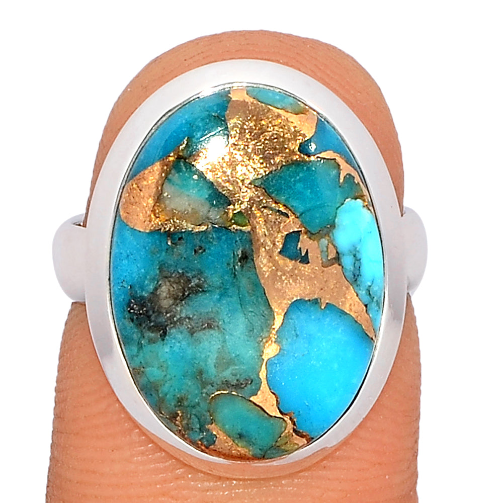 Sterling Silver Blue Copper Turquoise Ring