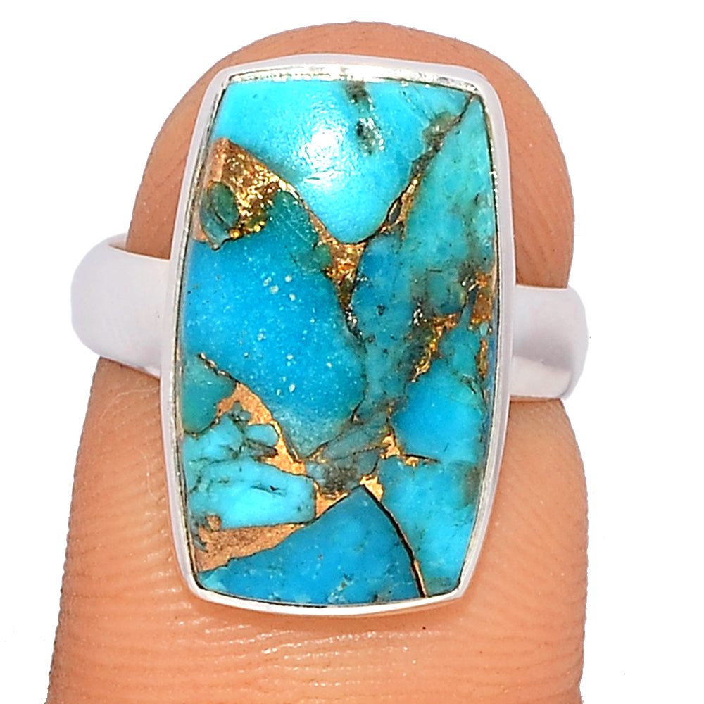 Sterling Silver Blue Copper Turquoise Ring