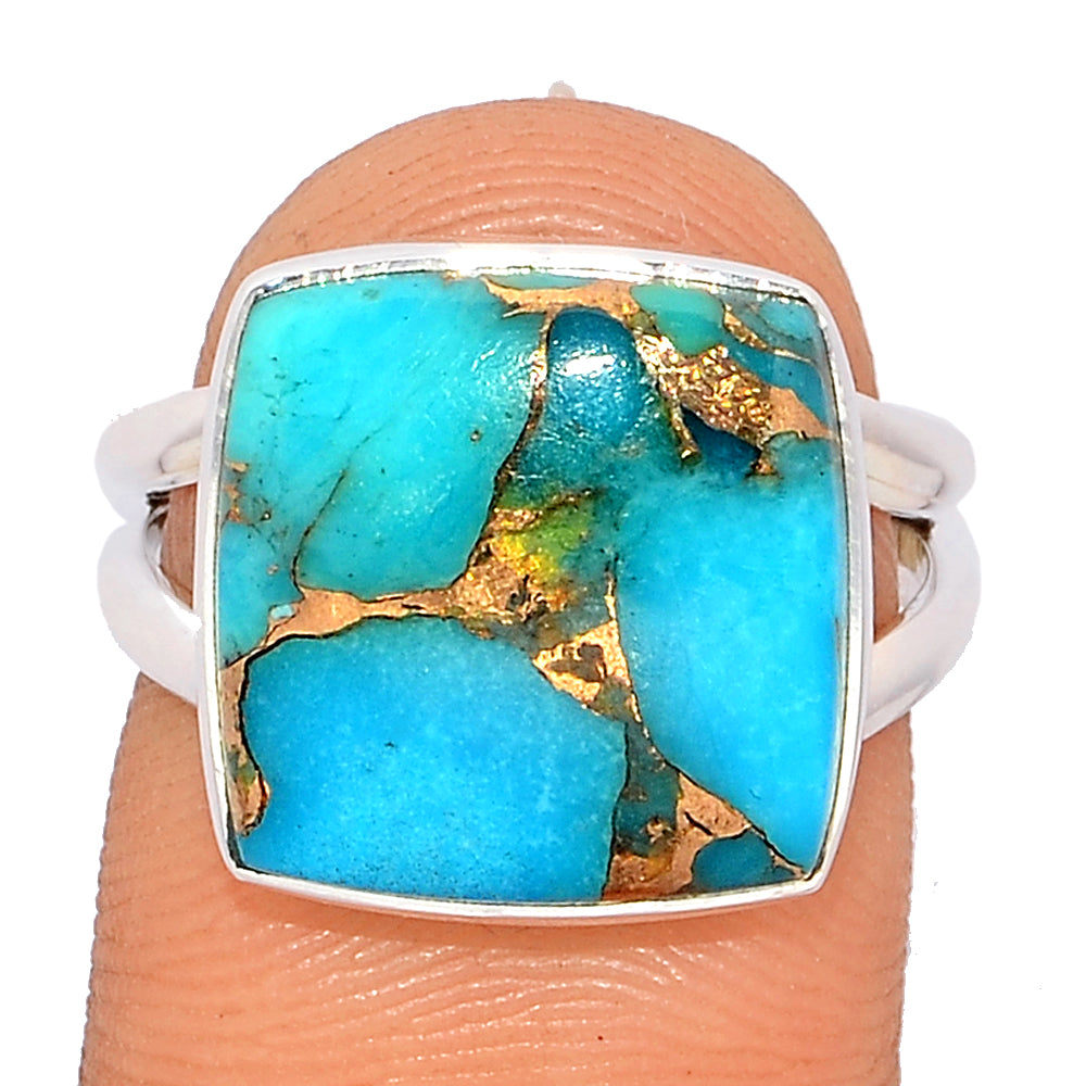 Sterling Silver Blue Copper Turquoise Ring
