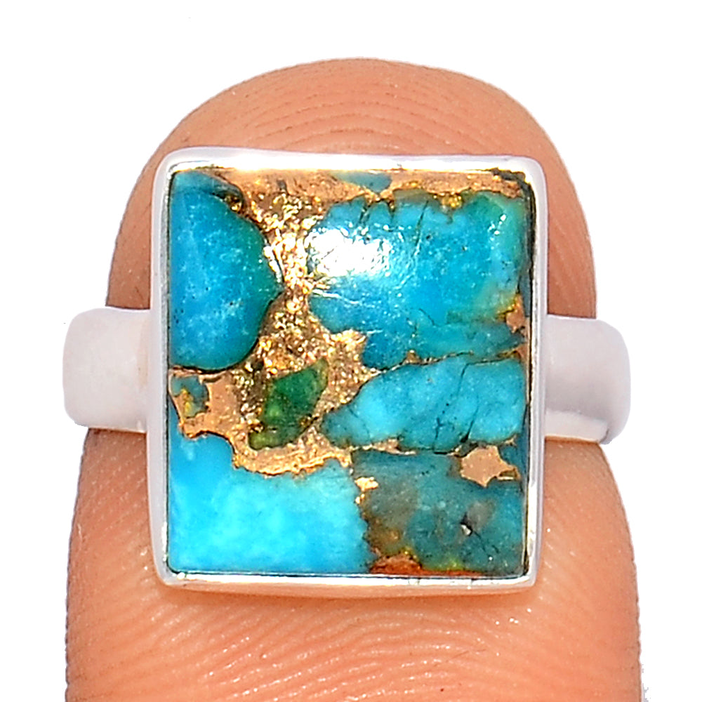 Sterling Silver Blue Copper Turquoise Ring