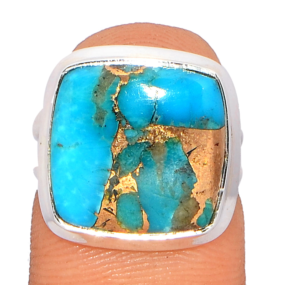 Sterling Silver Blue Copper Turquoise Ring