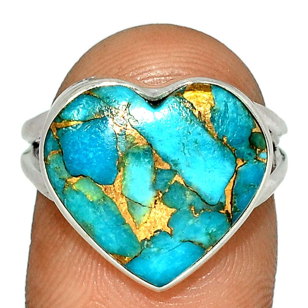 Sterling Silver Blue Copper Turquoise Ring