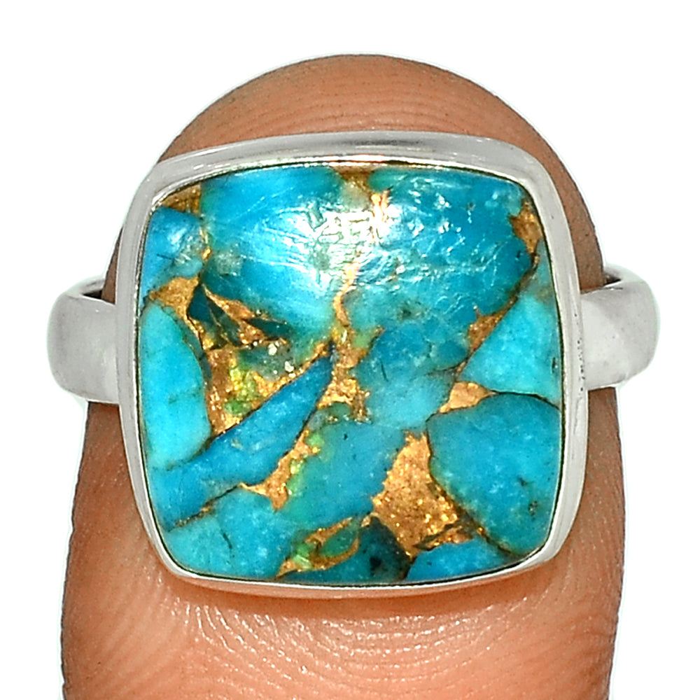 Sterling Silver Blue Copper Turquoise Ring