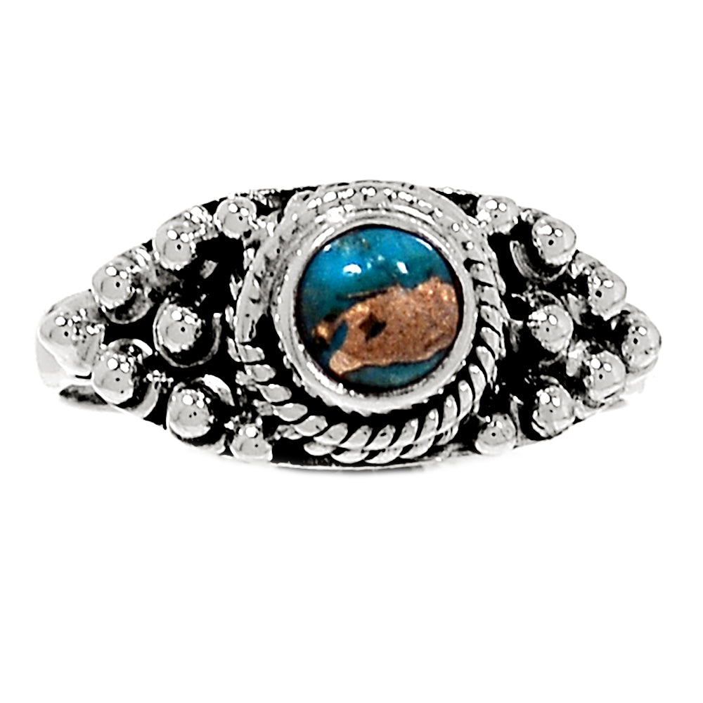 Sterling Silver Blue Copper Turquoise Ring
