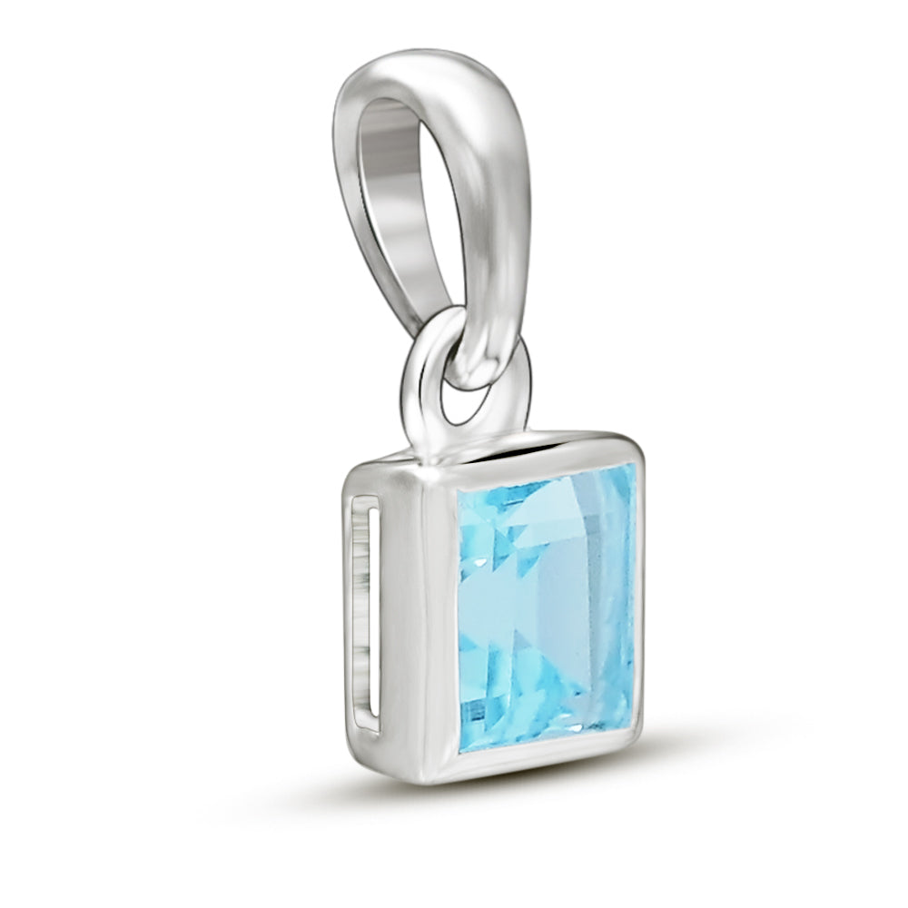 Sterling Silver Blue Topaz Pendant