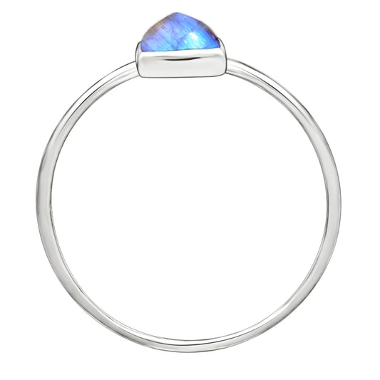 Sterling Silver Rainbow Moonstone Ring
