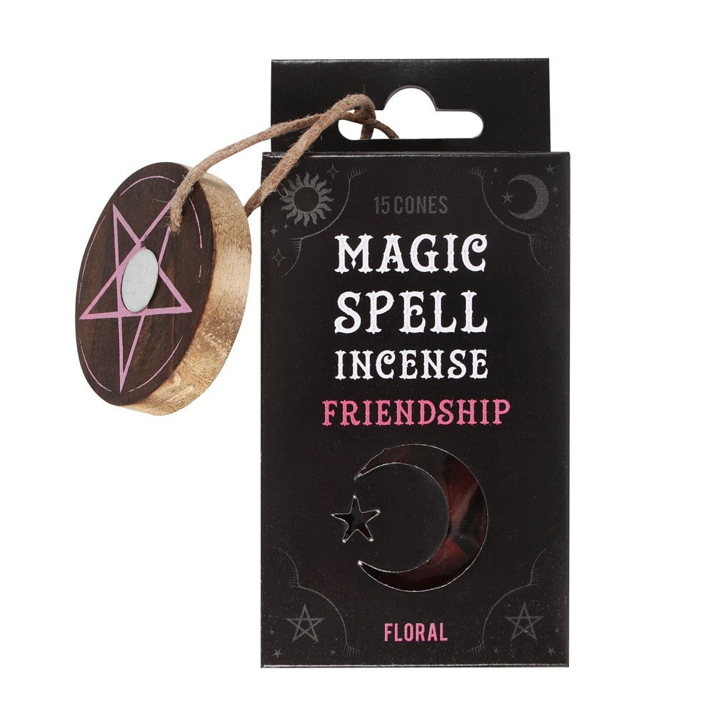 Friendship (Floral) Spell Incense Cones & Wooden Holder