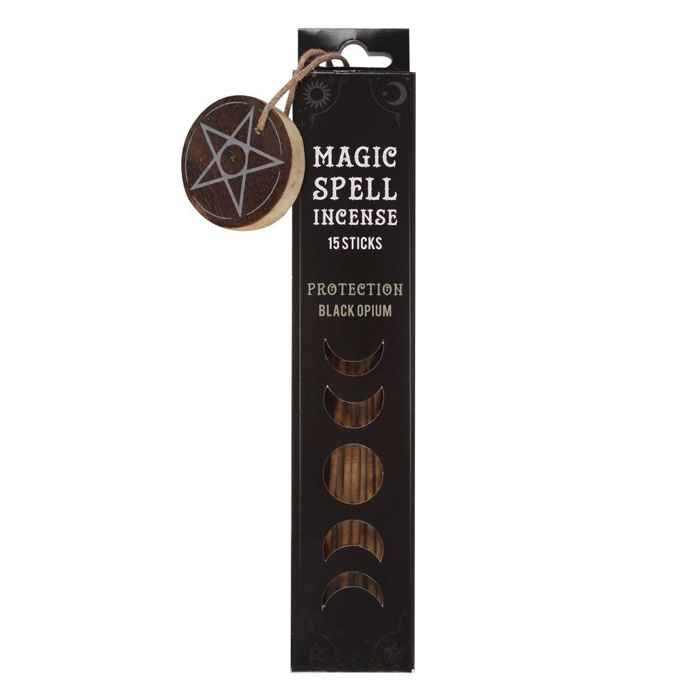 Protection (Opium) Spell Incense Sticks & Wooden Holder