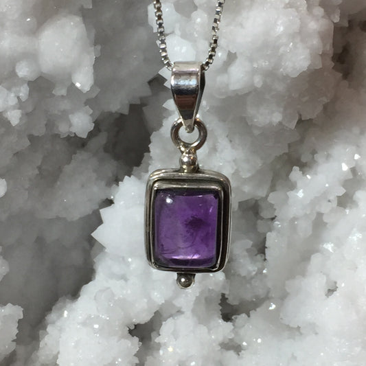 Amethyst Sterling Silver Pendant
