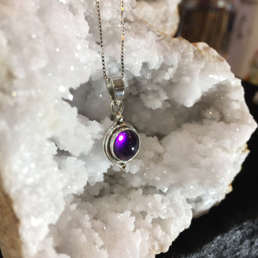 Amethyst Sterling Silver Pendant