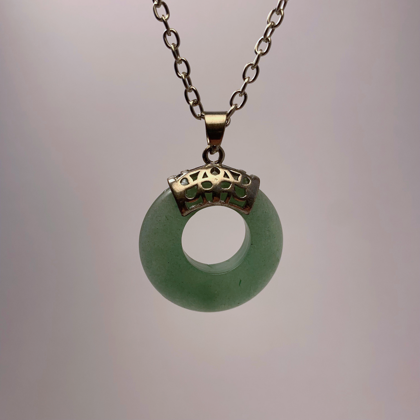 Green Aventurine Donut Pendant