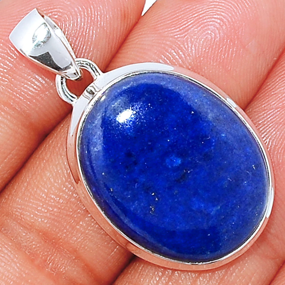 Sterling Silver Lapis Lazuli Oval Pendant