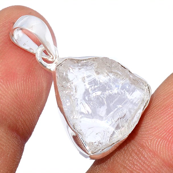 Sterling Silver Lemurian/ Rutilated Quartz Pendant