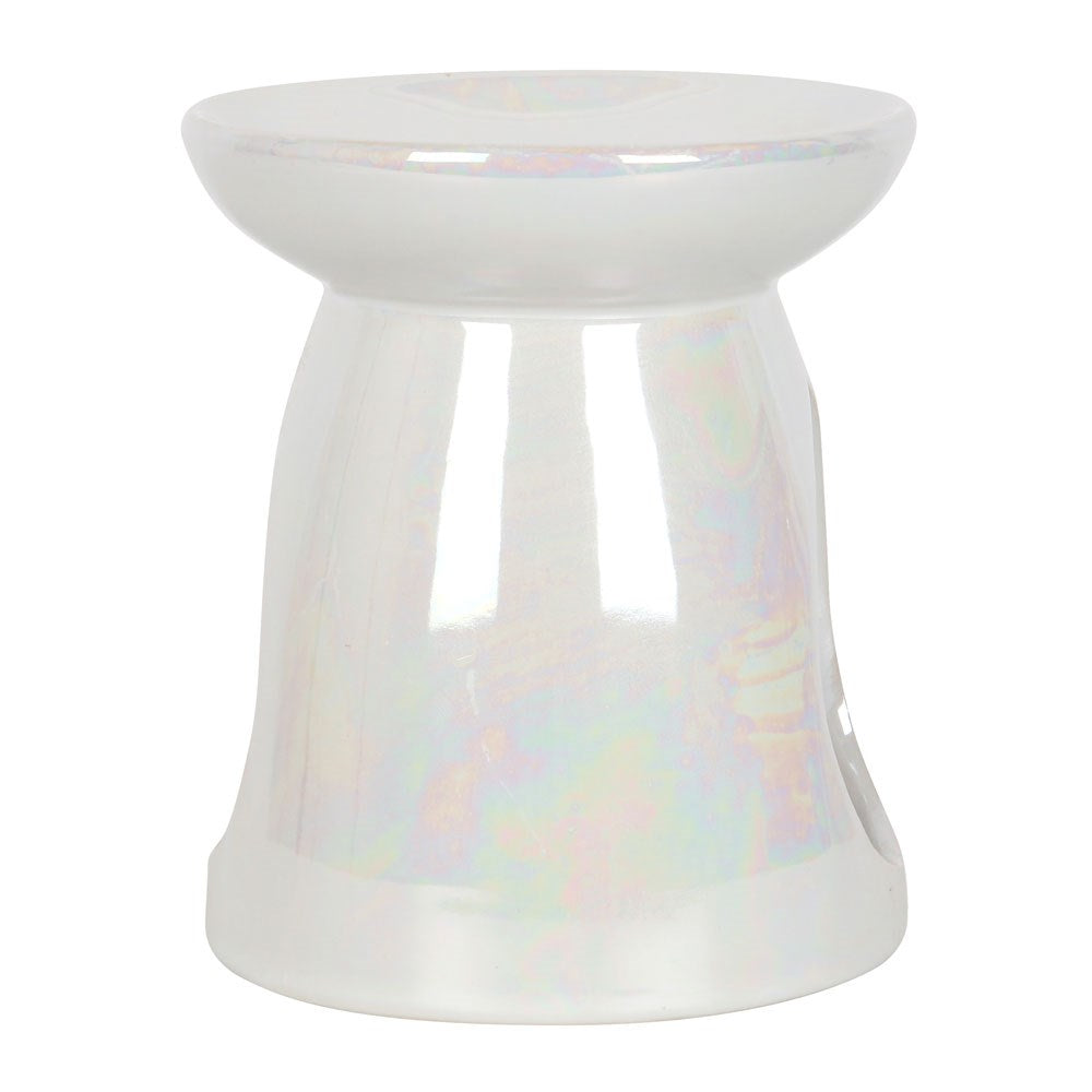 Iridescent White Oil Burner