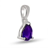 Sterling Silver Faceted Amethyst Pendant
