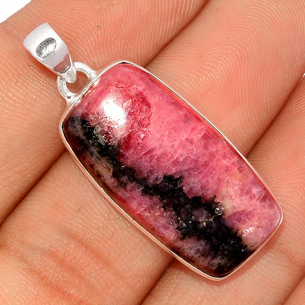 Sterling Silver Rhodonite Pendant