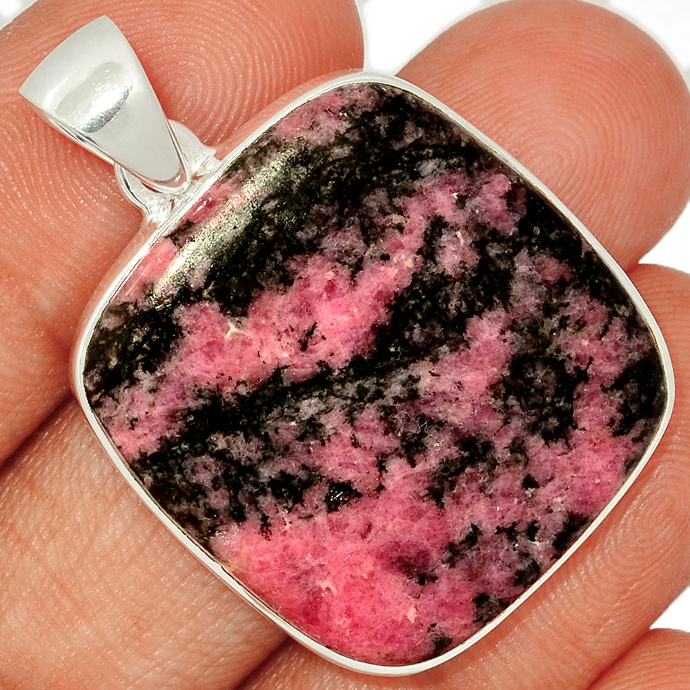 Sterling Silver Rhodonite Pendant