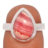 Sterling Silver Rhodochrosite Ring