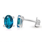 Sterling Silver London Blue Topaz Studs