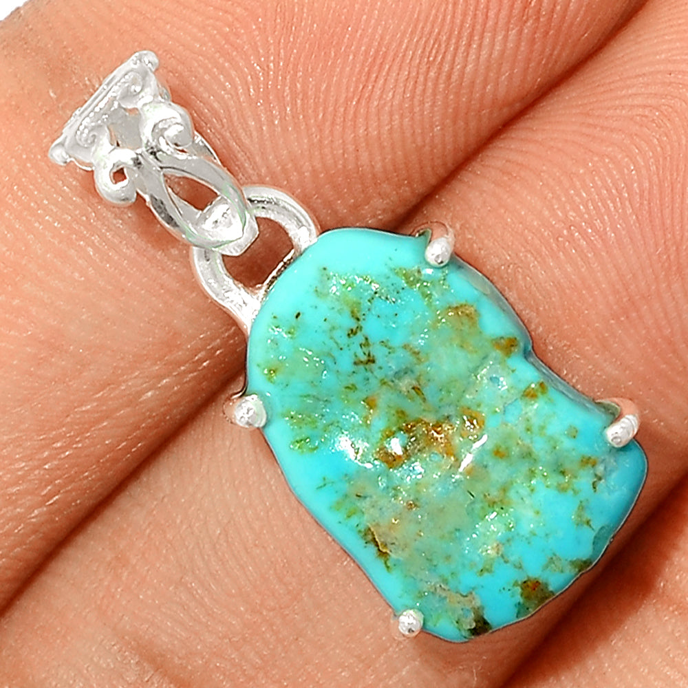 Sterling Silver Kingman Turquoise Natural Pendant