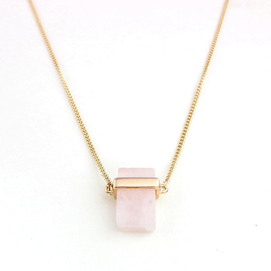 Rose Quartz Rectangle Pendant