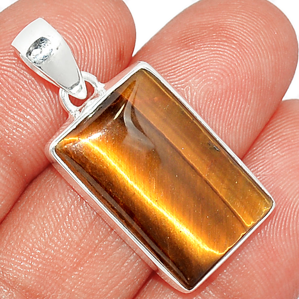 Sterling Silver Tiger Eye Pendant