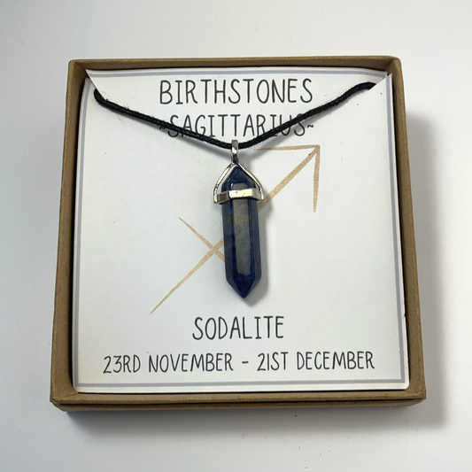 Sagittarius - Sodalite Birthstone Pendant (23rd November - 21st December)