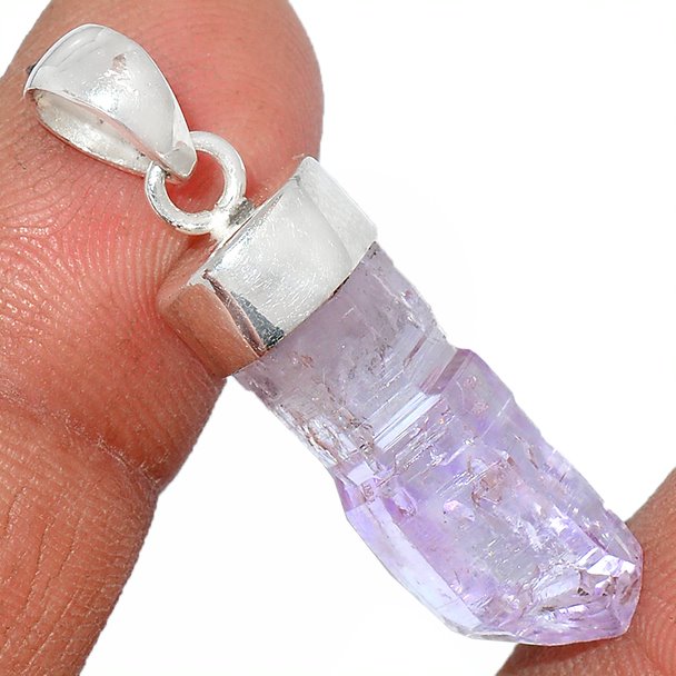 Raw Vera Cruze Amethyst Sterling Silver Pendant