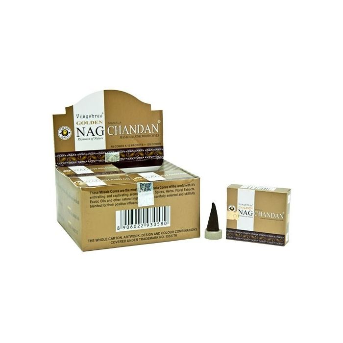 Golden Nag Chandan Incense Cones