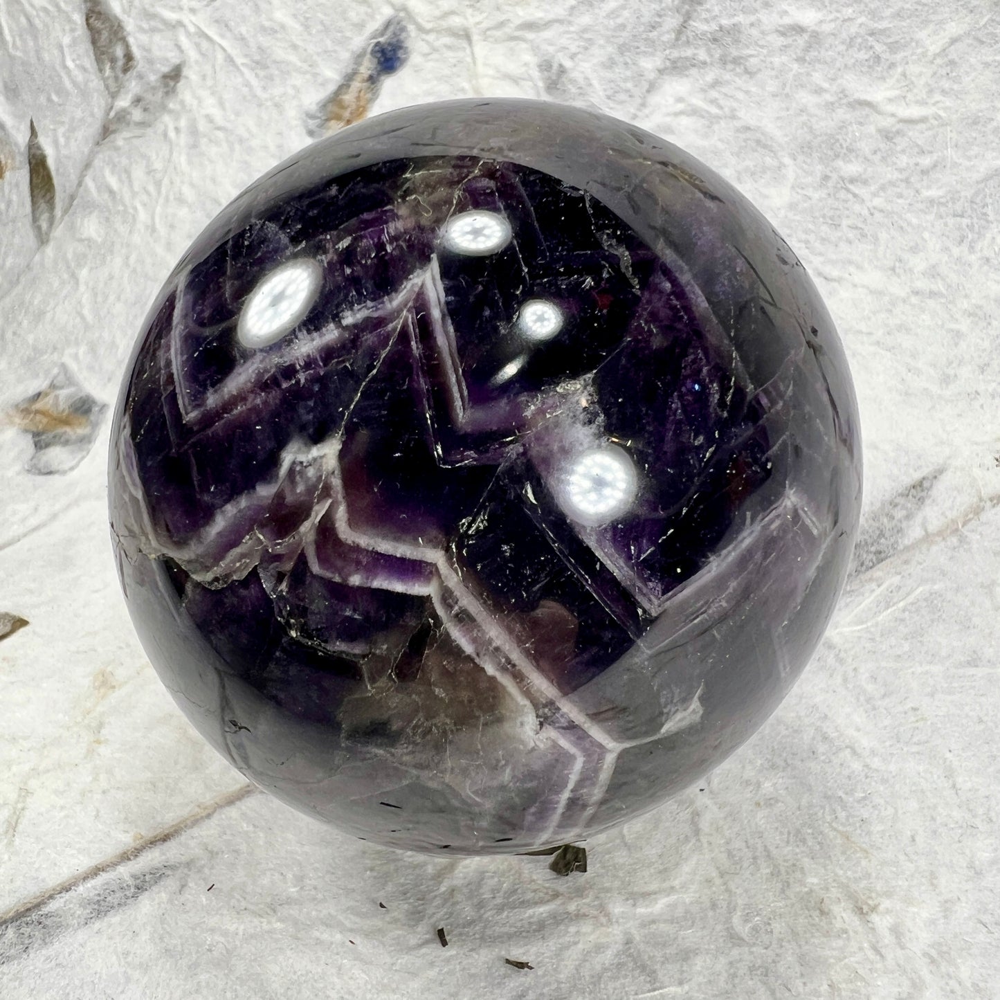 Chevron Amethyst Sphere