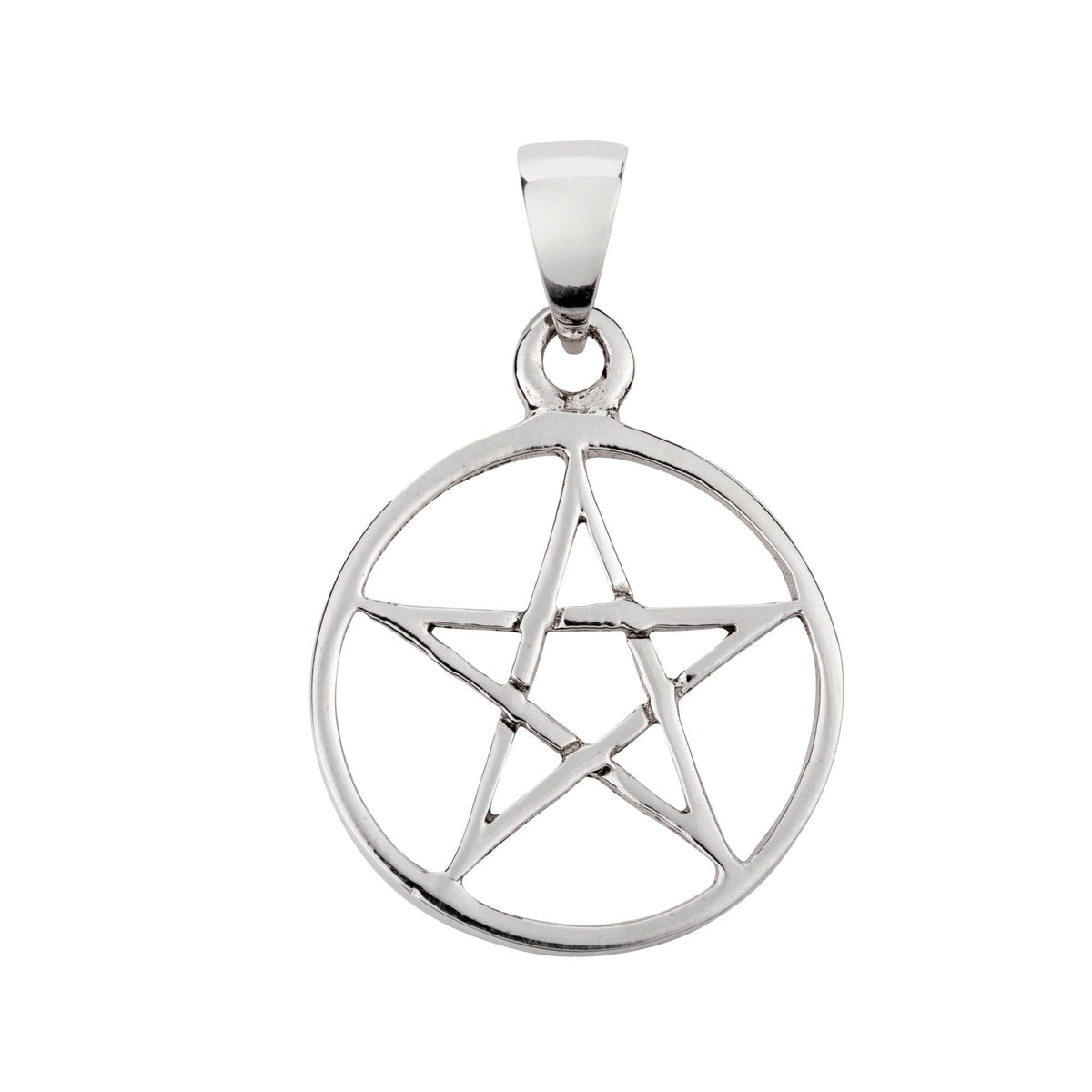 Medium Sterling Silver Pentagram Pendant
