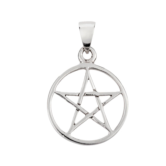 Medium Sterling Silver Pentagram Pendant
