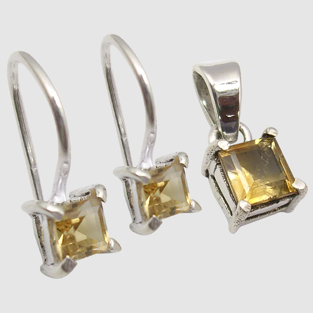 Citrine Sterling Silver Earrings