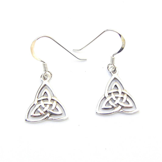 Sterling Silver Goddess Triple Triquetra Earrings