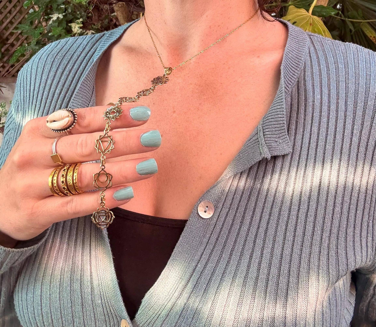 Gold Chakras Necklace