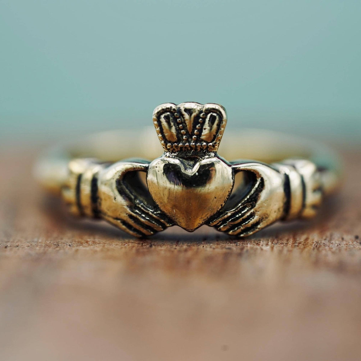 Brass Claddagh Heart Ring – Friendship, Loyalty & Love