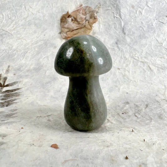 Green Moss Agate Mushroom