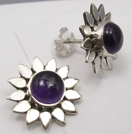 Amethyst Sterling Silver Studs