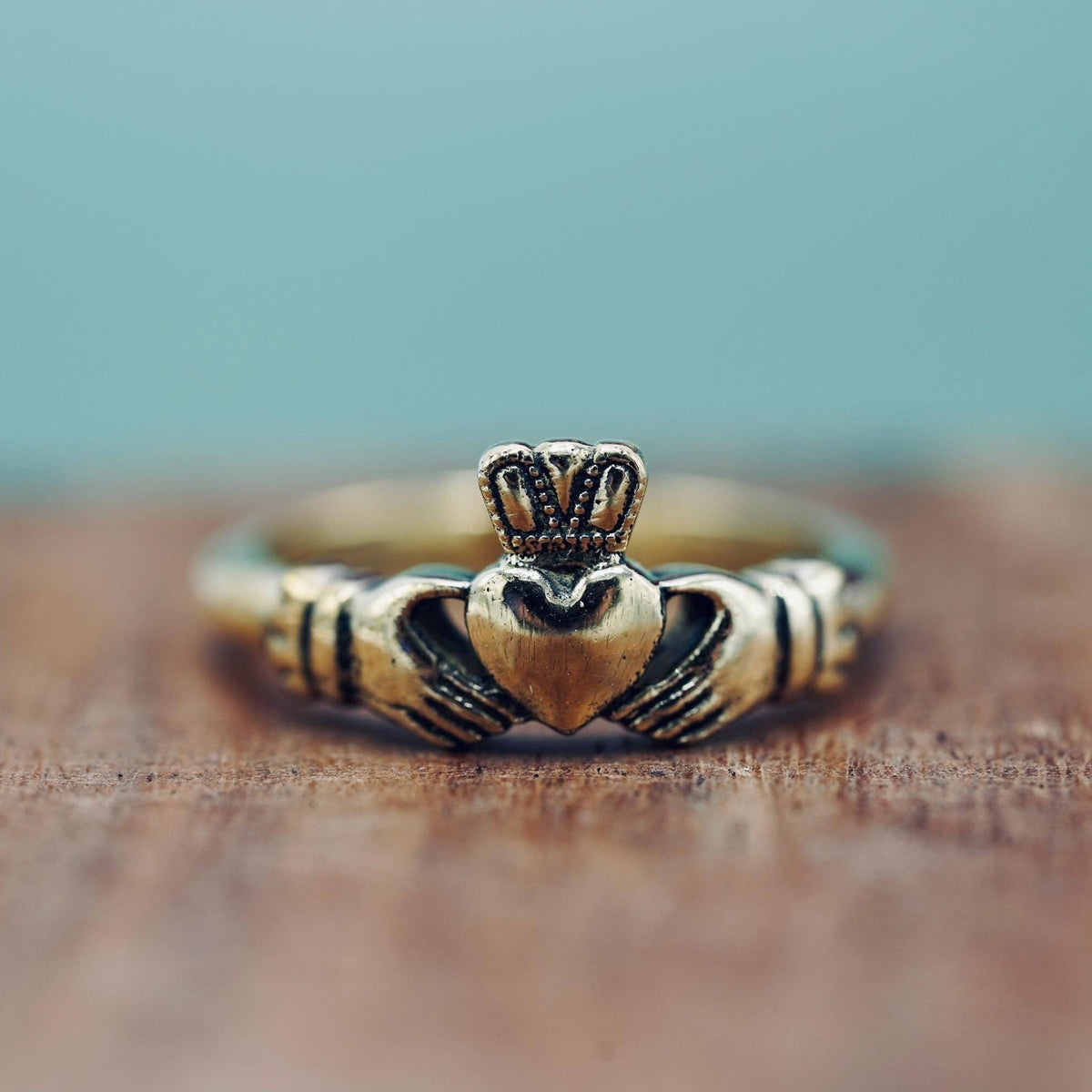 Brass Claddagh Heart Ring – Friendship, Loyalty & Love