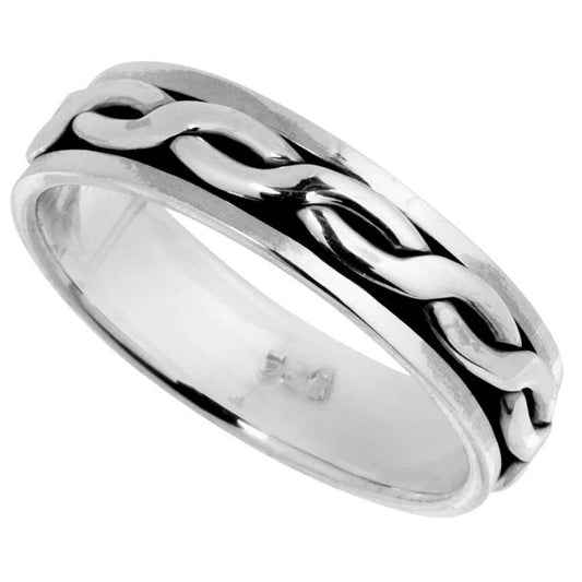 Beautiful Unisex Sterling Sterling Silver Spinner Ring
