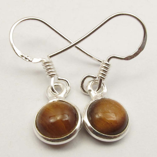 Sterling Silver Tiger Eye Earrings