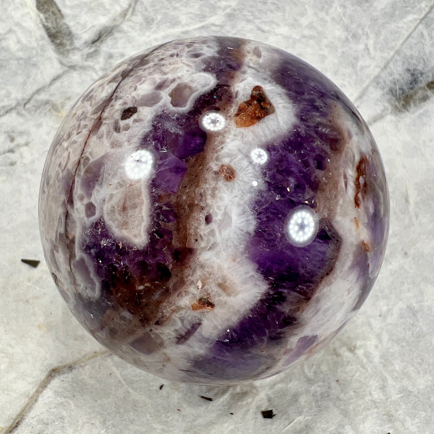 Chevron Amethyst Sphere