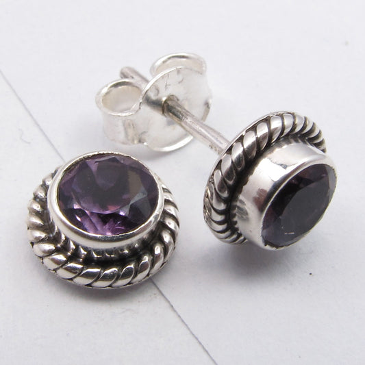 Amethyst Sterling Silver Studs